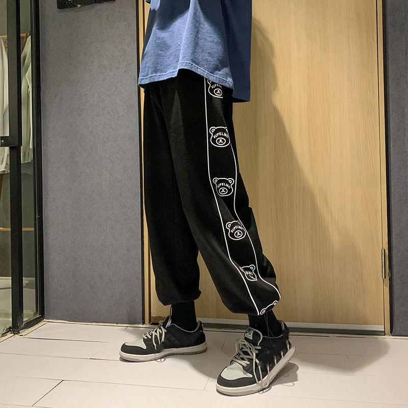 Розовые спортивные штаны, женские весенне-летние корейские прямые свободные брюки, тонкие универсальные брюки нишевого дизайна