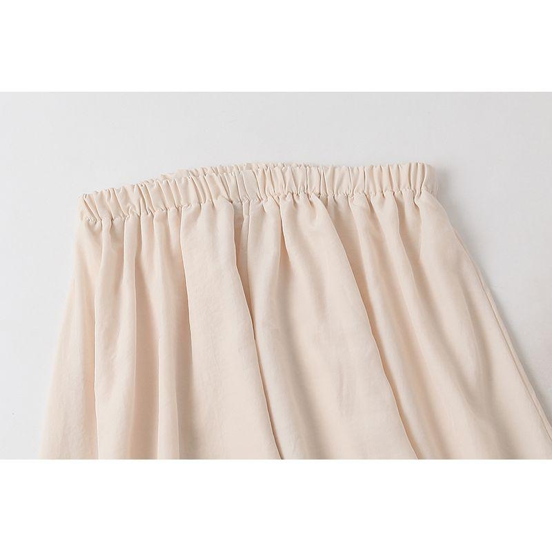 Elastic Waist Skirt Summer New Versatile Slimming A Word Foreign Trade Original Garment Mid-Length Women's Skirt N/11-4