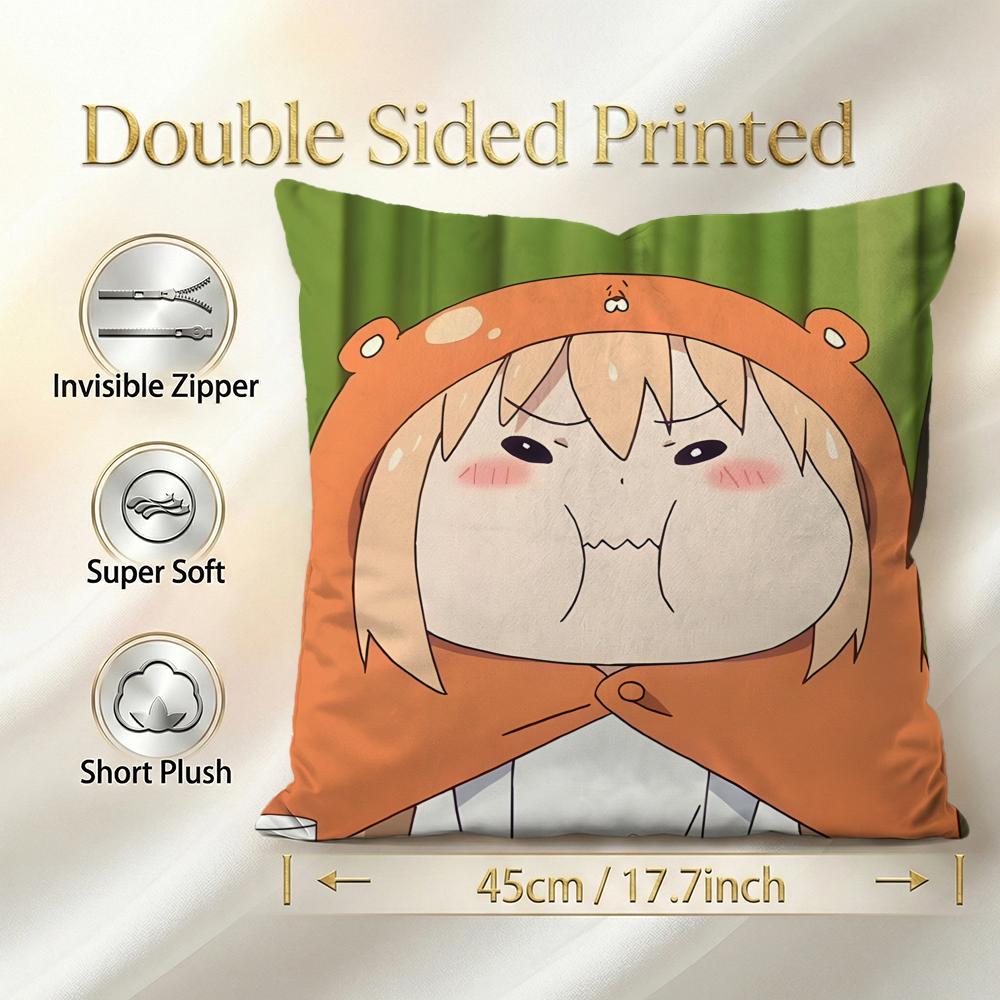 Comedy Himouto Umaru-Chan Cushion Cover Cushion Cover Set 4Pcs 50X50 45X45 40X40 Pillowcase Decorative Sofa Home Decor