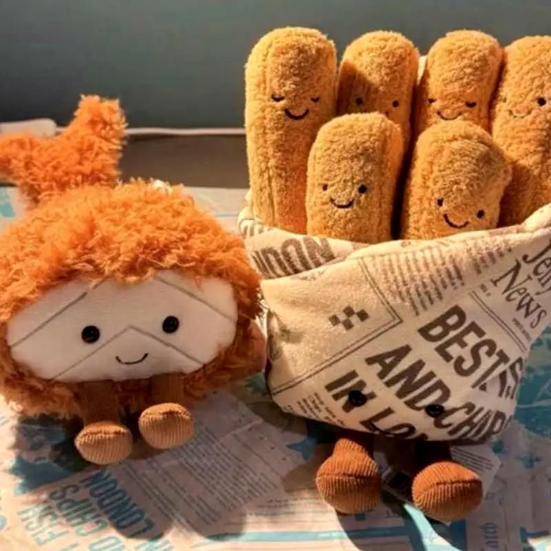 Новая в коробке фигурка картошки фри симуляция наполненная плюшевая игрушка мультфильм аниме милый детский подарок на день рождения веселая кукла