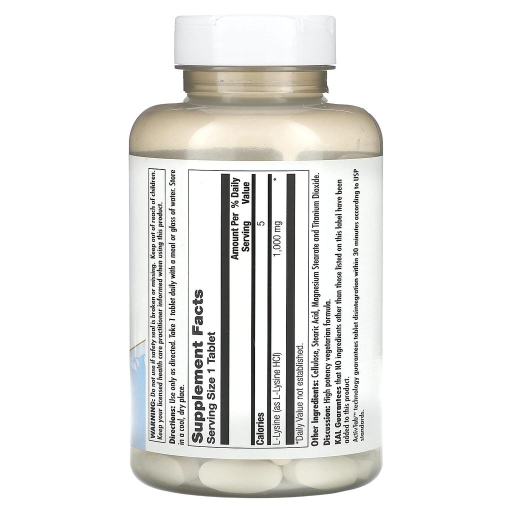 L-Lysine, 1,000Mg, 100 Tablets