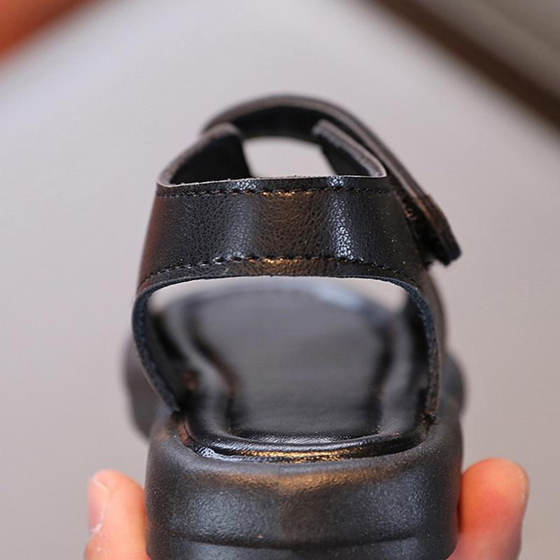 Детские летние удобные простые повседневные уличные универсальные ретро однотонные нескользящие пляжные туфли с мягкой подошвой для маленьких мальчиков и девочек, сандалии, обувь