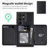 Для Samsung Galaxy S24 Ultra Магнитный чехол Кожаная задняя крышка телефона со съемным карманом для карт