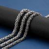 Fashion Men's Jewelry Trendy Stainless Steel Byzantine Chain Necklace Link Chain 7"-40" 6/8mm Free Choose Xmas Gift