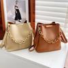 Chain Women Leather Shoulder Bag Casual Women Handbags Crossbody Bag Bucket Bags for Women Designer Messenger Bags