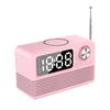 15-ваттная беспроводная зарядка, Bluetooth-совместимая колонка со светодиодным зеркальным будильником, двойной будильник, защита от кражи, подходит для дома и офиса