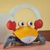 Интерактивная ползающая игрушка-краб для детей со светодиодной подсветкой и функцией обхода препятствий