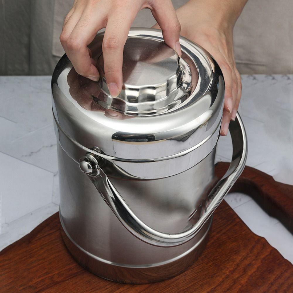 Stainless Steel Thermos Lunch Box 1.3/1.9L Insulated LunchBox Portable Thermal Food Jar  Camping