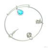 Birthstone Expandable Women' Bangle Bracelet