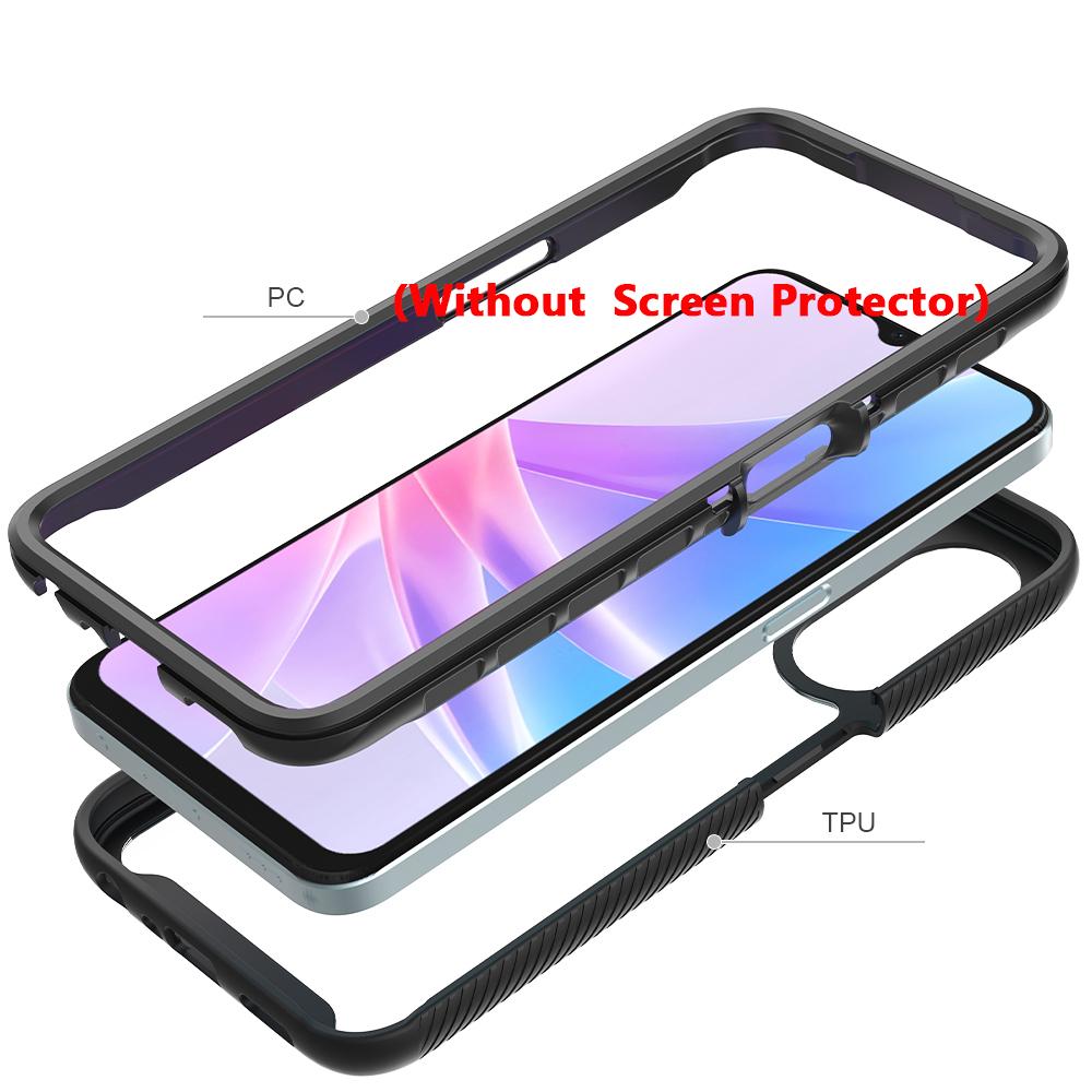 Гибридный противоударный чехол-броня 2 в 1 для OPPO A78 5G CPH2483 CPH2495 Рамка из ТПУ-пластика Прозрачная акриловая крышка Fundas