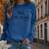 Autumn&Spring Clothing Personalized Letters Print Sweater Tops for Women Round Neck Long Sleeve