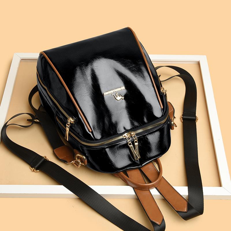 Мягкий кожаный рюкзак женский многофункциональный большой вместимости дорожный рюкзак школьный рюкзак для школьников