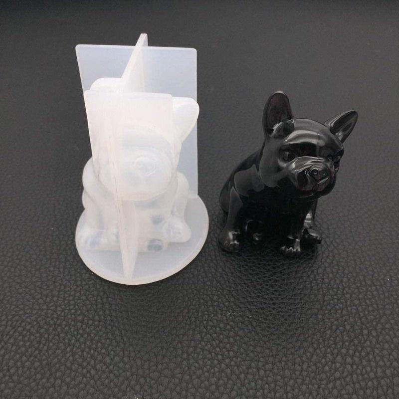 3D French Bulldog Epoxy Silicone Mold DIY Crafts Decorations Car Decoration Accessories Home Ornaments 1PC