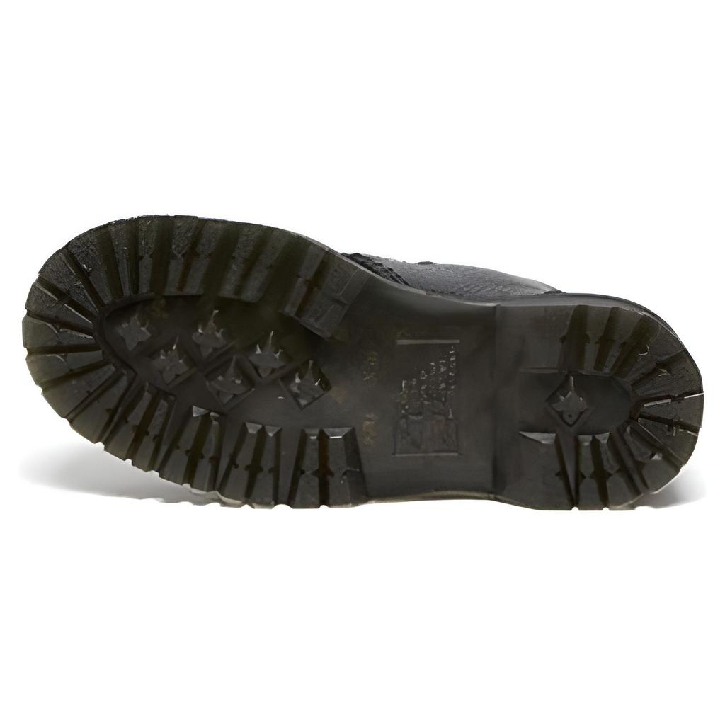 Dr. Martens Fusion Leather Floral Buckle Short Boots Women Boots Black 27642001