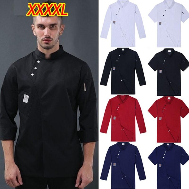 Men Kitchen Restaurant Cook Workwear Chef Uniform Multiple Colour Shirt Chef Jacket Long Sleeve Shirt