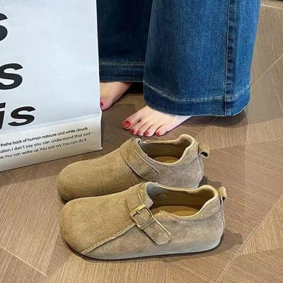 Универсальные и удобные женские осенние новые ленивые туфли-дуду на одной педали