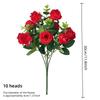 10 головок искусственных роз - Домашнее&Свадебное Украшение на День Святого Валентина Букет роз с эвкалиптом Подарки на День Святого Валентина и для семьи