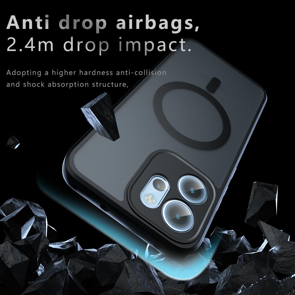 Чехол для Oppo Reno14 F 5G, совместимый с MagSafe, матовый чехол для телефона из ТПУ+ПК