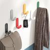 6pcs Towel Hook Self Adhesive Strong Wall Hooks Door Hanger Key Bag Coat Hook Holder Home Organizer Kitchen Bathroom Accessories