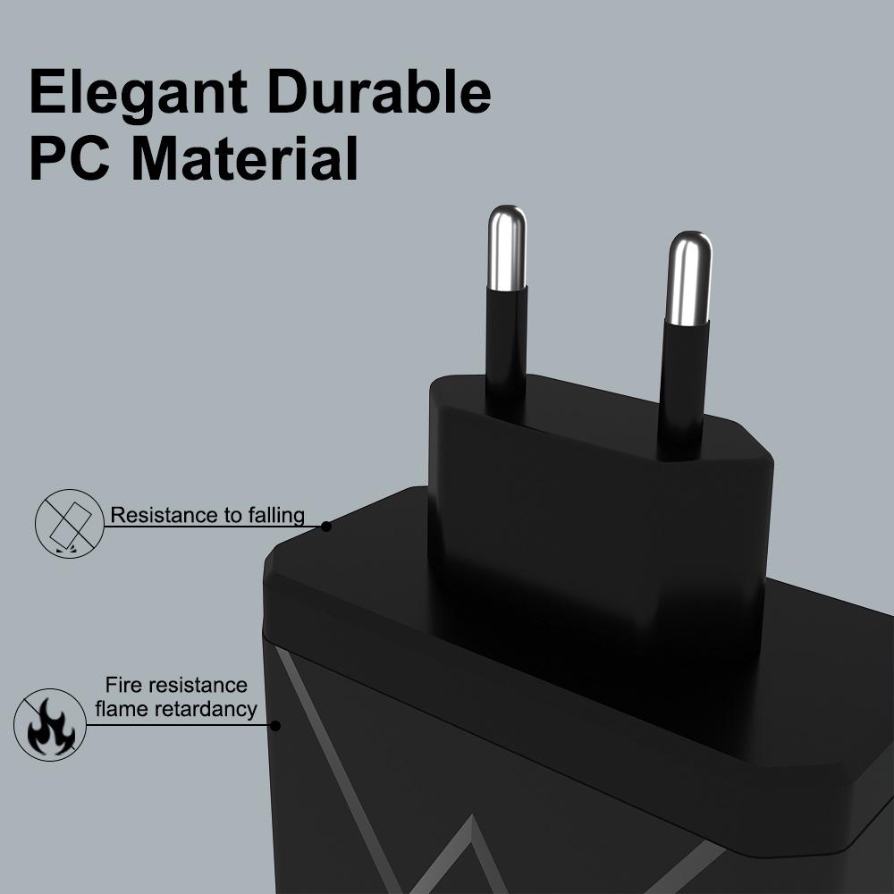 Быстрое зарядное устройство PD 25 Вт на 6 портов: 3 USB, 3 PD 55 Вт с QC3.0 – Штекеры EU, UK, AU