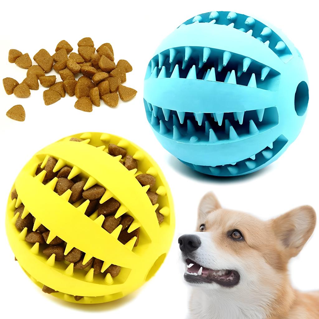 Натуральный каучук, игрушки для собак, жевательные игрушки для собак, мяч для чистки зубов, сверхпрочный интерактивный эластичный мяч, 5 см, для товаров для домашних животных