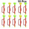 10pcs Kids Trumpet Toys Plastic Trumpet Toy Funny Noise Making Tools Cheering Prop (random Color)