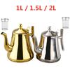 1 л/1,5 л/2 л Чайник из нержавеющей стали Кофейник Чайники для чая пуэр С ситечком Инфузор Чайник Фильтр для воды Набор для приготовления воды Чайная посуда Золотой