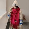 Women'S Thick Warm Solid Color Scarf Autumn And Winter New Style Cashmere Scarf Versatile Wool Scarf