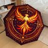 1pc Phoenix Rising Mandala Umbrella with Plastic Handle,Suitable for All Seasons Home Travel Outdoor UmbrellaDD1180