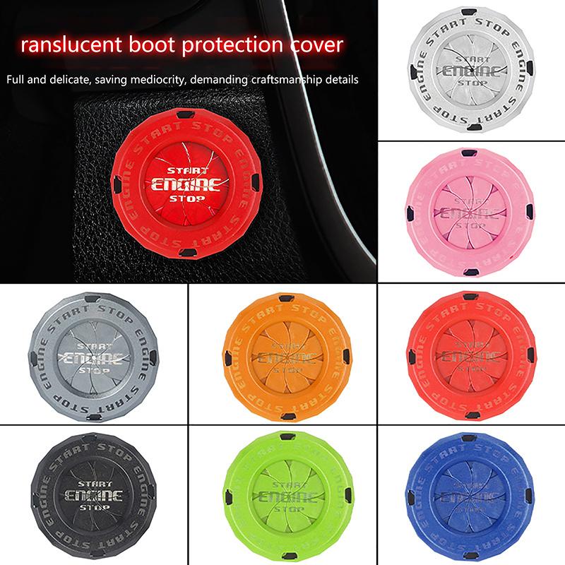 Rotary Push Start Button Cover Auto Spin Engine Start Stop Button Cover Decorative Auto Accessories Push Button Cover