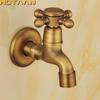 Long Garden Use Bibcock Faucet Tap Crane Antique Brass Finish Bathroom Wall Mount Washing Machine Water Faucet Taps YT-5112-A