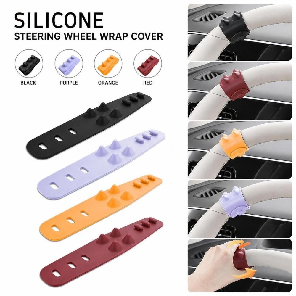 Palm Relief Grip Steering Wheel Wrap Cover Anti-Slip Steering Wheel Massage Band Car Interior