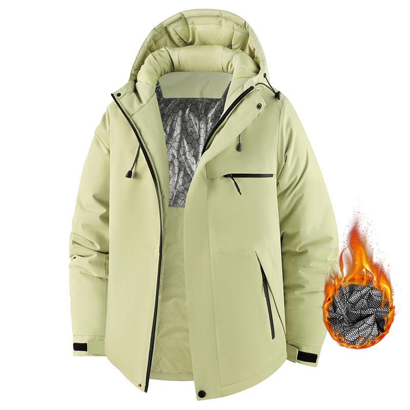 Мужская куртка из графенового хлопка, утолщенная, зимняя, теплая, ветрозащитная, водонепроницаемая, одежда для альпинизма на открытом воздухе, мужское пальто, хлопковая куртка