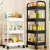 Mobile Storage Rack Trolley Household Kitchen Multifunctional Cart with Wheels Rack Bedroom Multi-Layer Storage Home Accessories