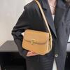 Retro Fashion Commuter Versatile Lock Small Bag Women's 2025 Spring New Shoulder Messenger Bag Texture Small Square Bag