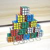 Mini Magic Cube 3x3cm Keychain Funny Hyperbole Puzzle Magic Cube Charms Pendant Key Ring Fashion Jewelry Gift New