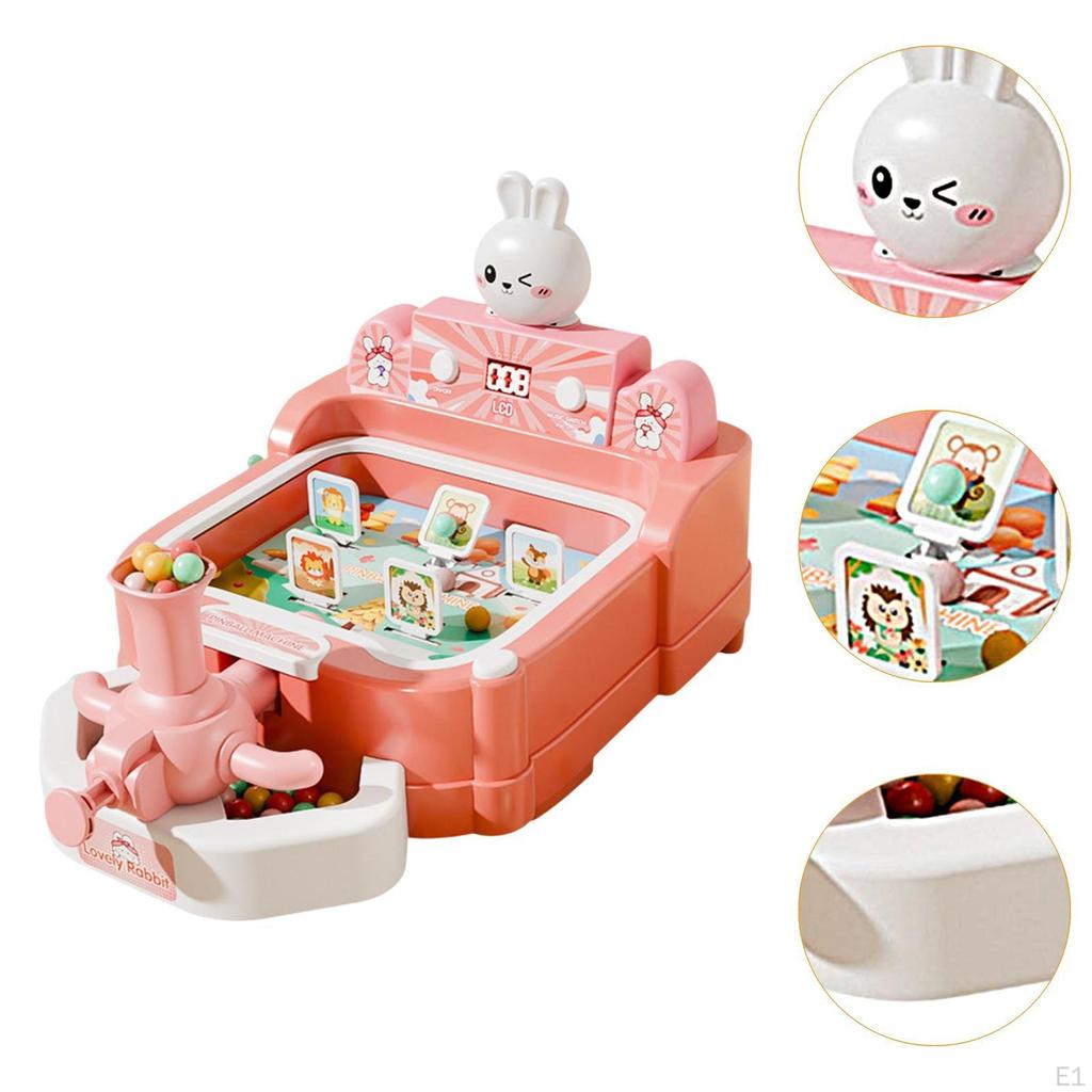 Children Pinball Machine Sturdy Concentration Training Toy Kids Ages 3 4 5 6 Pink