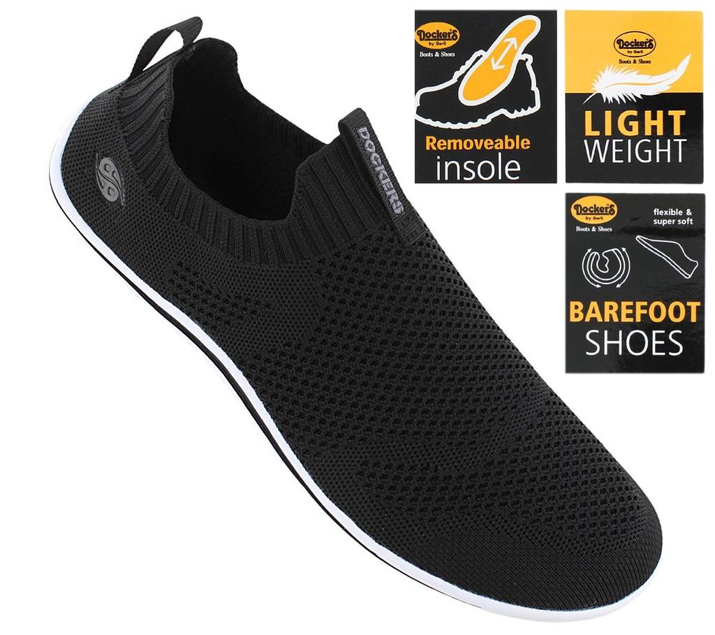 Dockers By Gerli 50BF001 - Men's Barefoot Shoes Slip-On Shoes Black 700100 ORIGINAL