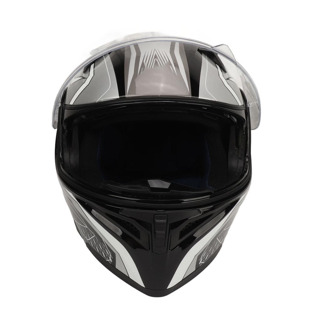 Мотоциклетный шлем-флип с очками, спойлером, дышащий, удобный шлем для езды на скутере, мотоцикле, белый, L