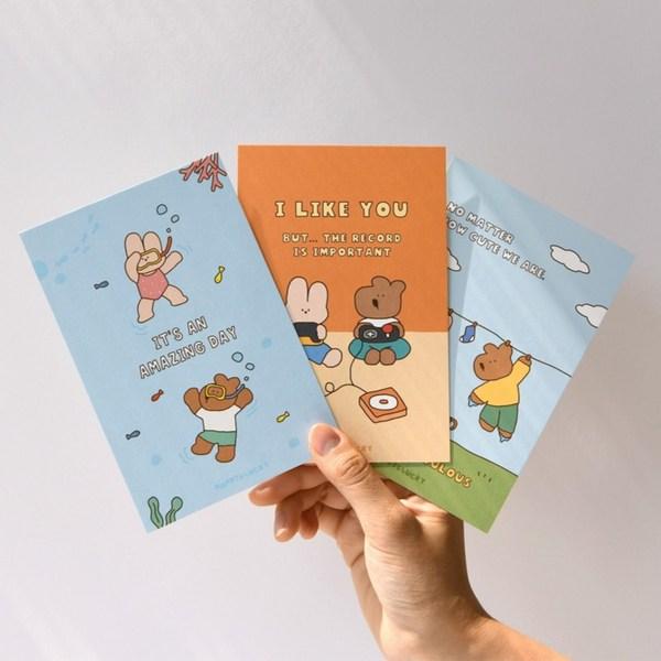 Monolike Happy & Lucky Postcard, Littles Se..., 12 Pieces