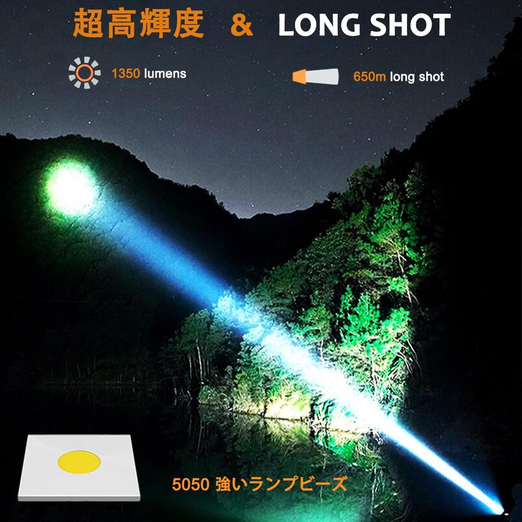 KZK LED Handheld Flashlight with Powerful Military Adjustable Includes AAA Ideal for Disaster Power and Night Fishing Flashlight, High-Brightness