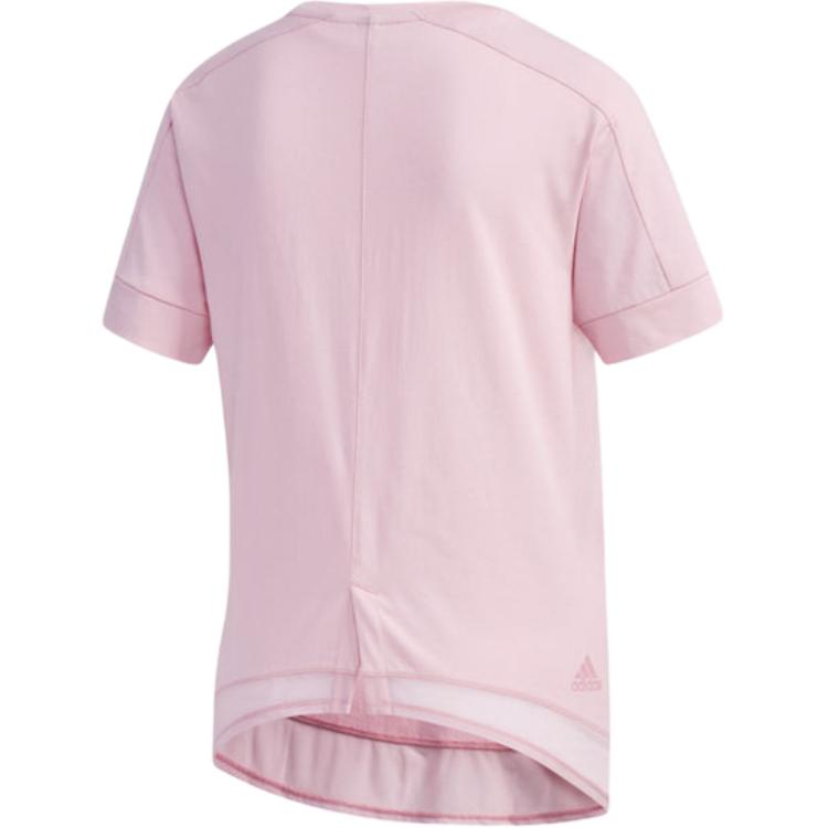 adidas Футболка Ss Tee Id повседневная удобная дышащая футболка с коротким рукавом женская розовая DY8650