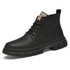 High Top Mens Oxford Shoes Genuine Leather Men Basic Boots High Quality Leisure Boots High Quality Male Soft Ankle Walking Shoes