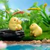 Микропейзаж мультфильм милый маленький желтый утенок фигурка украшения своими руками декоративные аксессуары офисный стол смоляные украшения