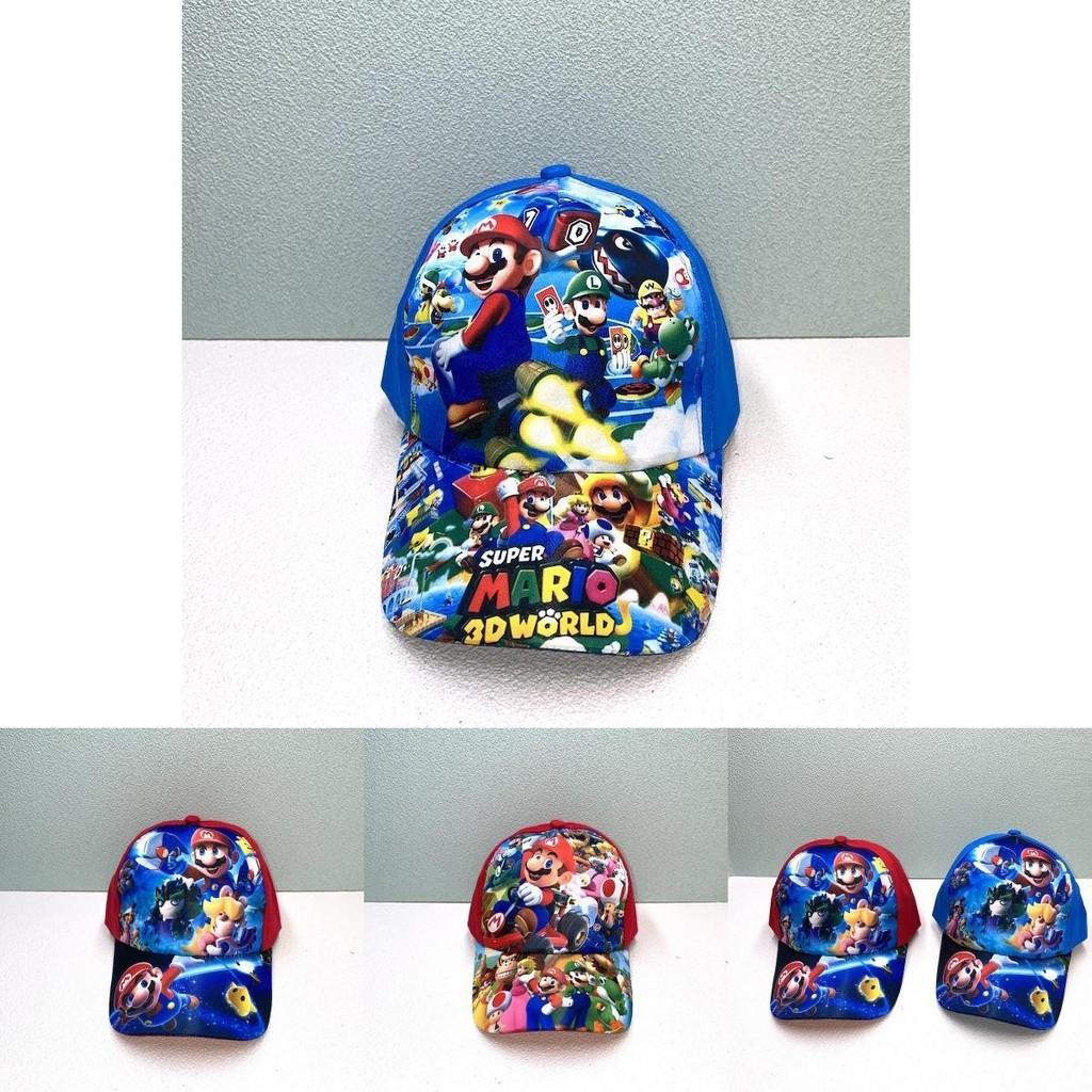 Мультяшная бейсболка Супер Марио, регулируемая солнцезащитная шляпа для детей и взрослых
