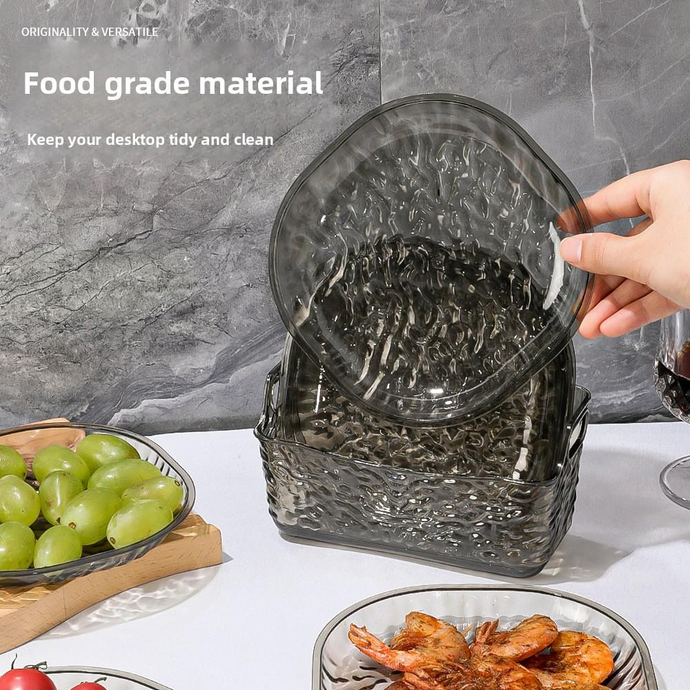 Набор тарелок для закусок в японском стиле, пластиковые разделенные сервировочные тарелки с основанием, тарелки для закусок и десертов для домашней кухни