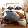 3D Printed Bird Duvet Cover Set for Boys Girls Wild Animal Print Polyester Bedding Set Parrot Series  Duvet Cover Bed Set