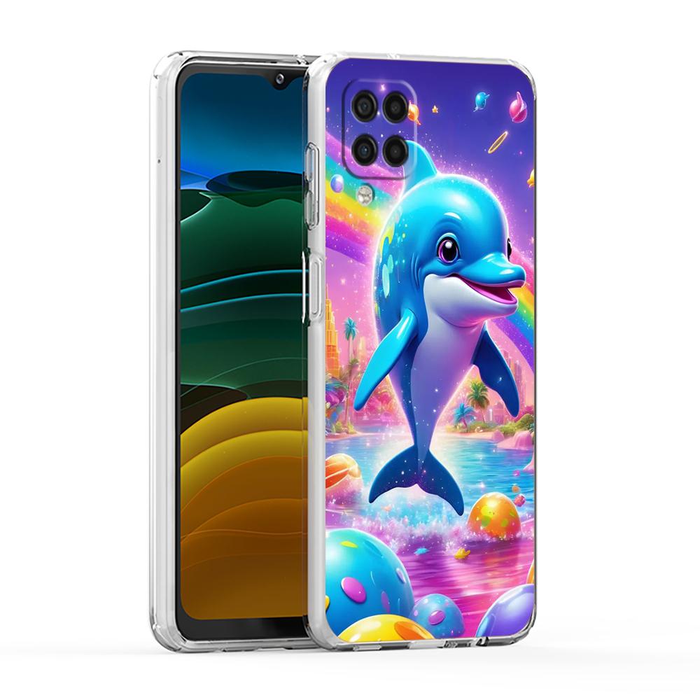 Прозрачный чехол для телефона Samsung Galaxy A25 A23 A22 A52S A52 A55 A72 A51 A71 A41 A31 A13 A11 5G с изображением морского животного дельфина, из TPU