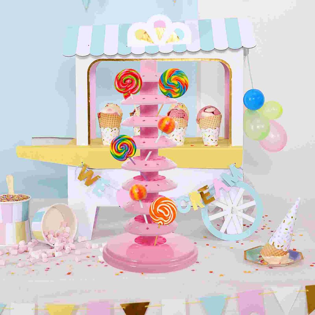Подставка для леденцов Магазин Многоярусный держатель Настольная стойка Изысканный торт Десерт Музыкальные леденцы Настольный