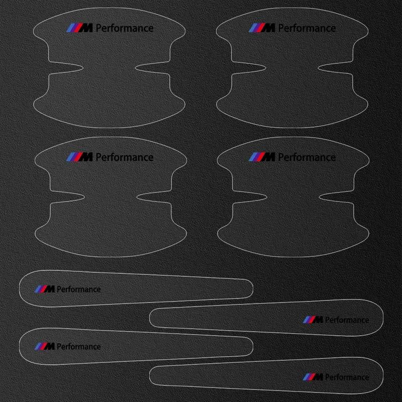 For BMW 8pcs Car Door Bowl Anti-scratch Sticker Clear Door Bowl Handle Protection Sticker For BMW M Performance 1 3 5 7 Series M